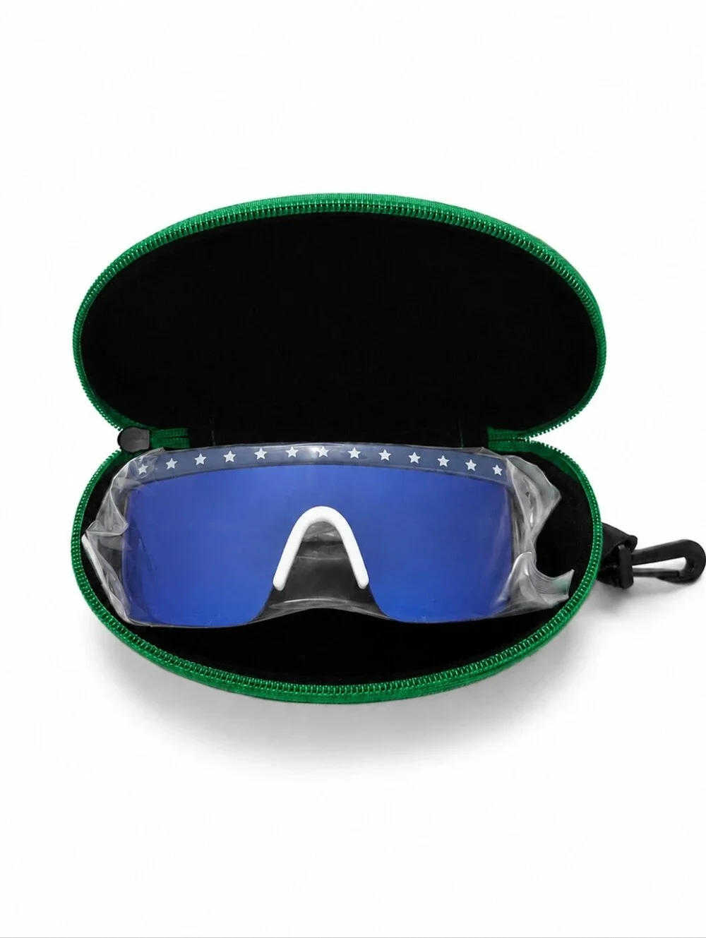 Tipsy Elves Say Can You See Blue Star Shield Sunglasses With Case New